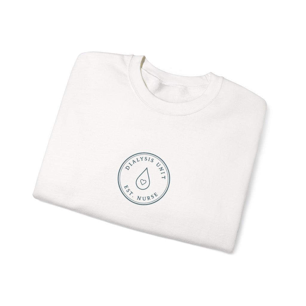 Dialysis Nurse Minimal Vintage Badge Dialysis Unit Crewneck Sweatshirt