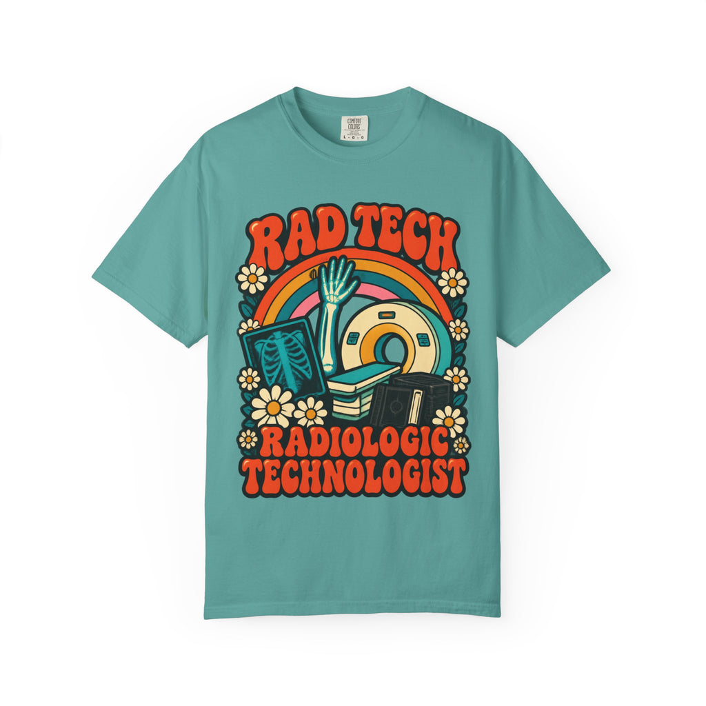 Rad Tech Radiologic Technologist Retro Rainbow Comfort Colors T-Shirt