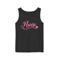 Nurse Pink Script Stethoscope Comfort Colors Tank Top