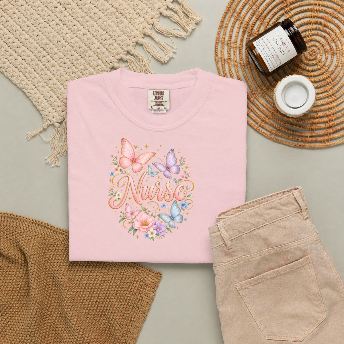 Butterfly Garden Nurse Tee