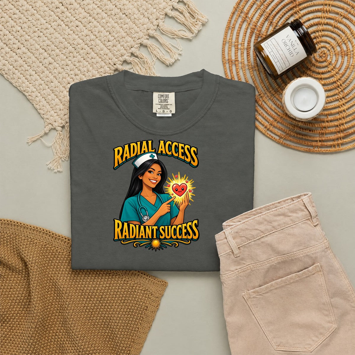 Radial Access Radiant Success Cardiac Nurse Tee (Long Hair)