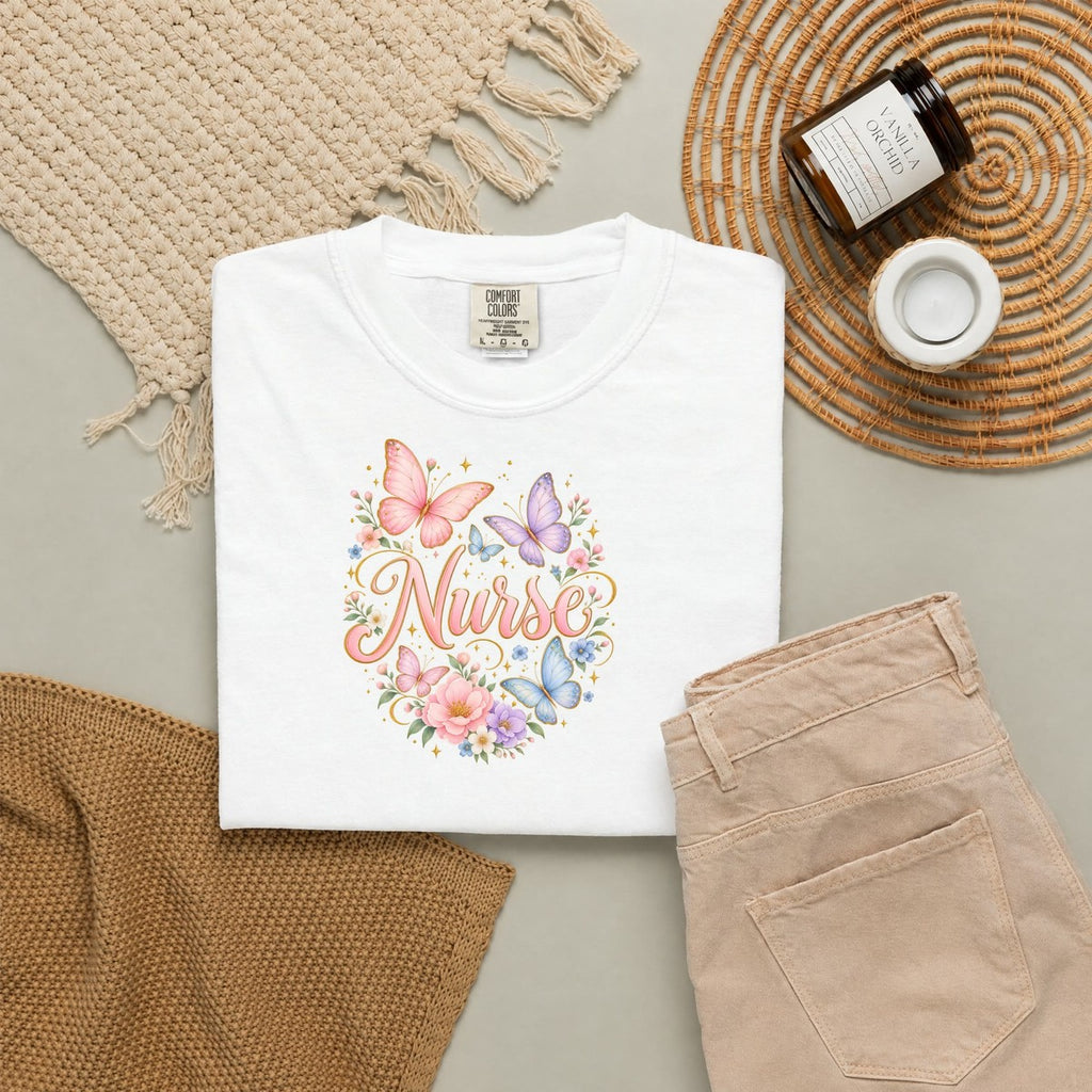 Butterfly Garden Nurse Tee