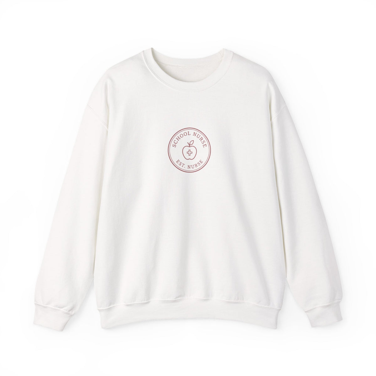 School Nurse Minimal Vintage Badge Crewneck Sweatshirt