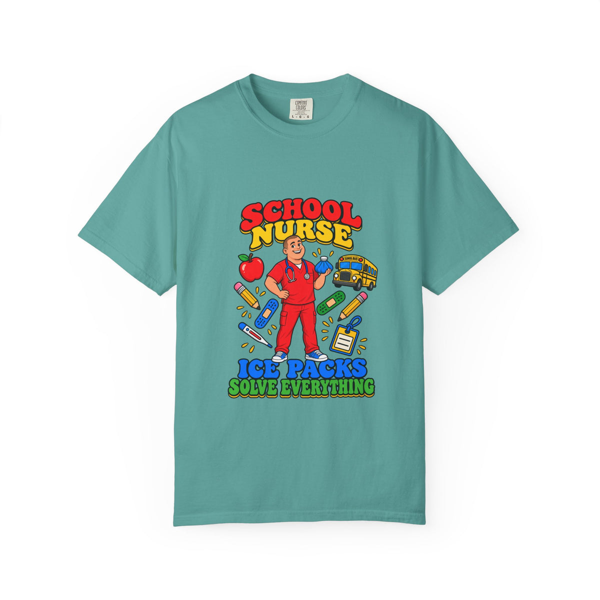 School Male Nurse Ice Packs Solve Everything Tee