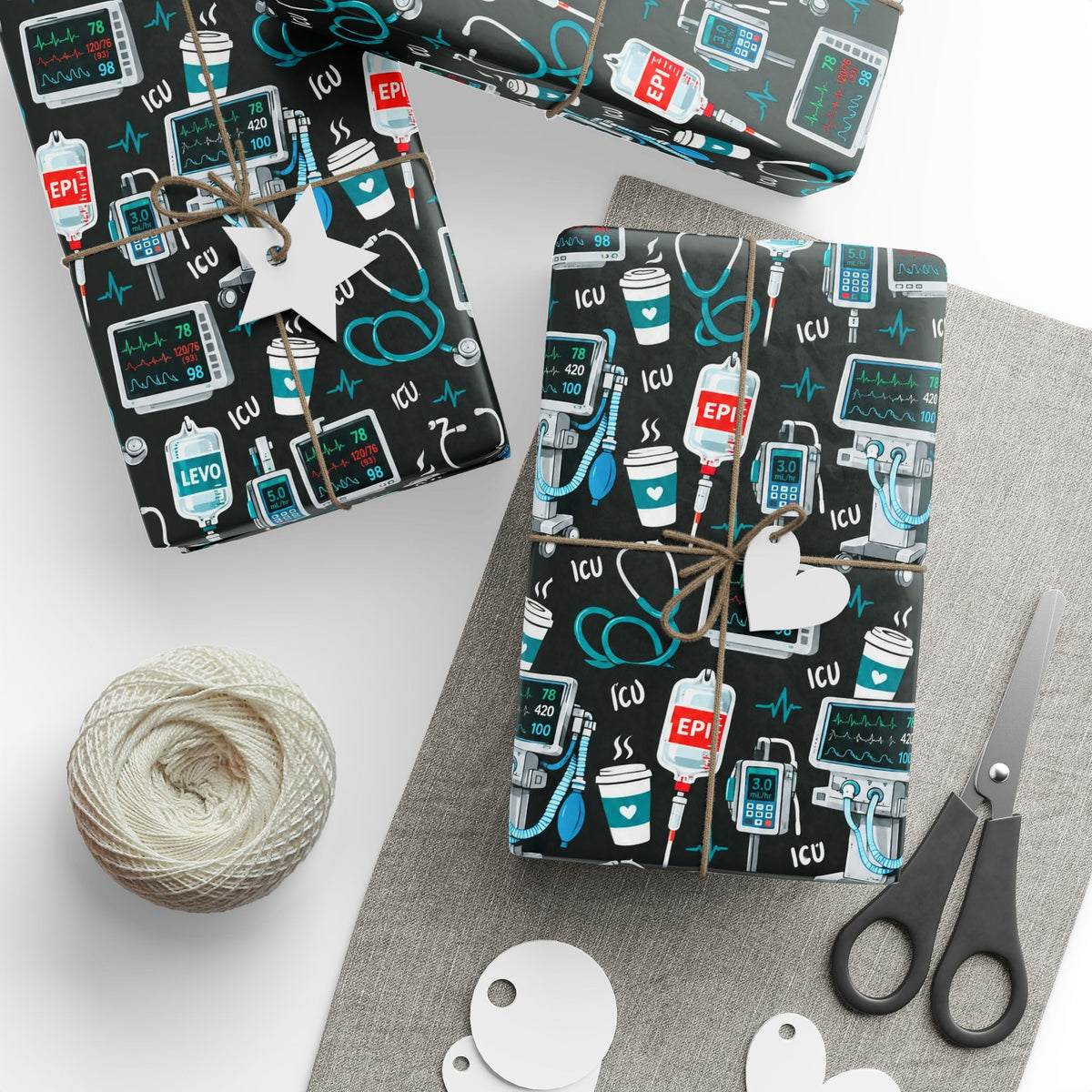 ICU Nurse Wrapping Paper Year Round