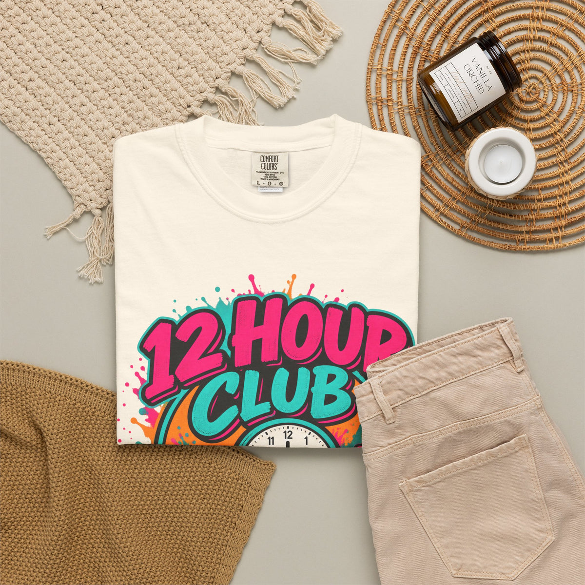12 Hour Club Survived Another Shift Nurse Comfort Colors T-Shirt