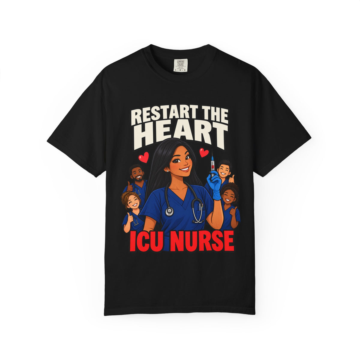 Restart the Heart ICU Nurse Tee (Long Hair)