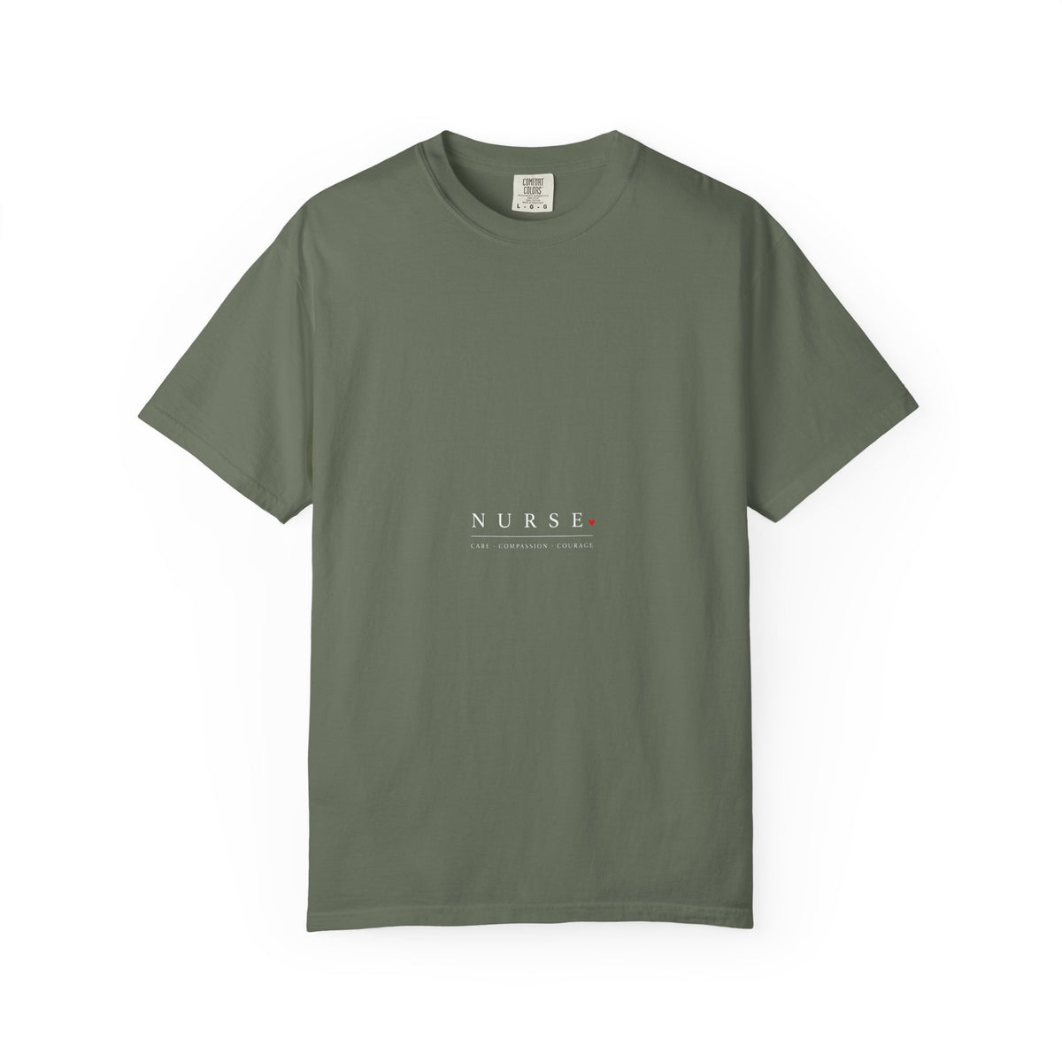 Nurse Care Compassion Courage Minimal Comfort Colors T-Shirt