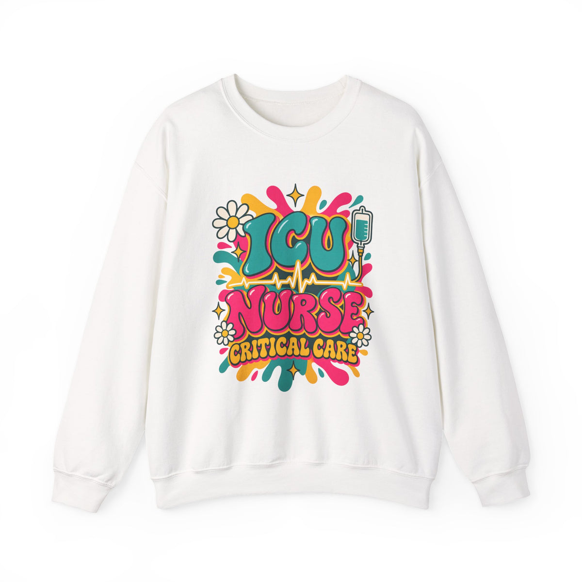 ICU Nurse Critical Care Crewneck Sweatshirt