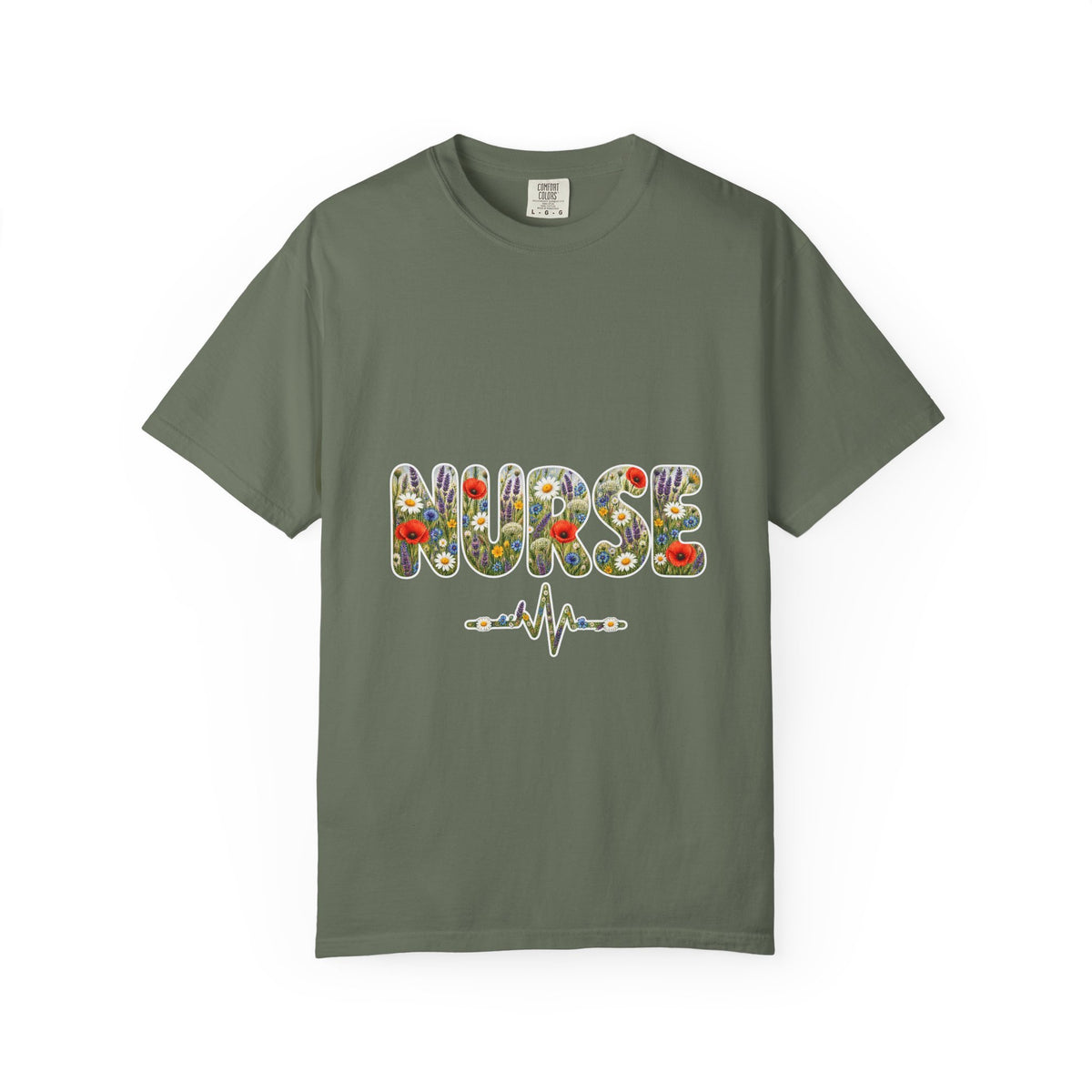 Nurse Boho Wildflower Floral Comfort Colors T-Shirt