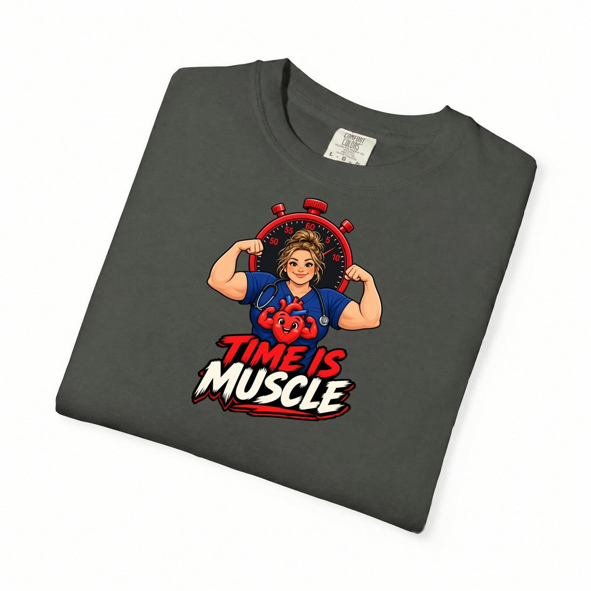 Time Is Muscle Cardiac Women's Nurse Tee