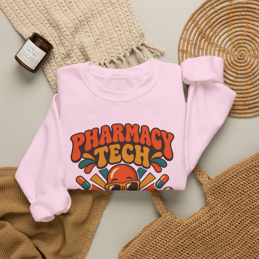 Pharmacy Tech Keeping You Well One Script at a Time Retro Crewneck Sweatshirt