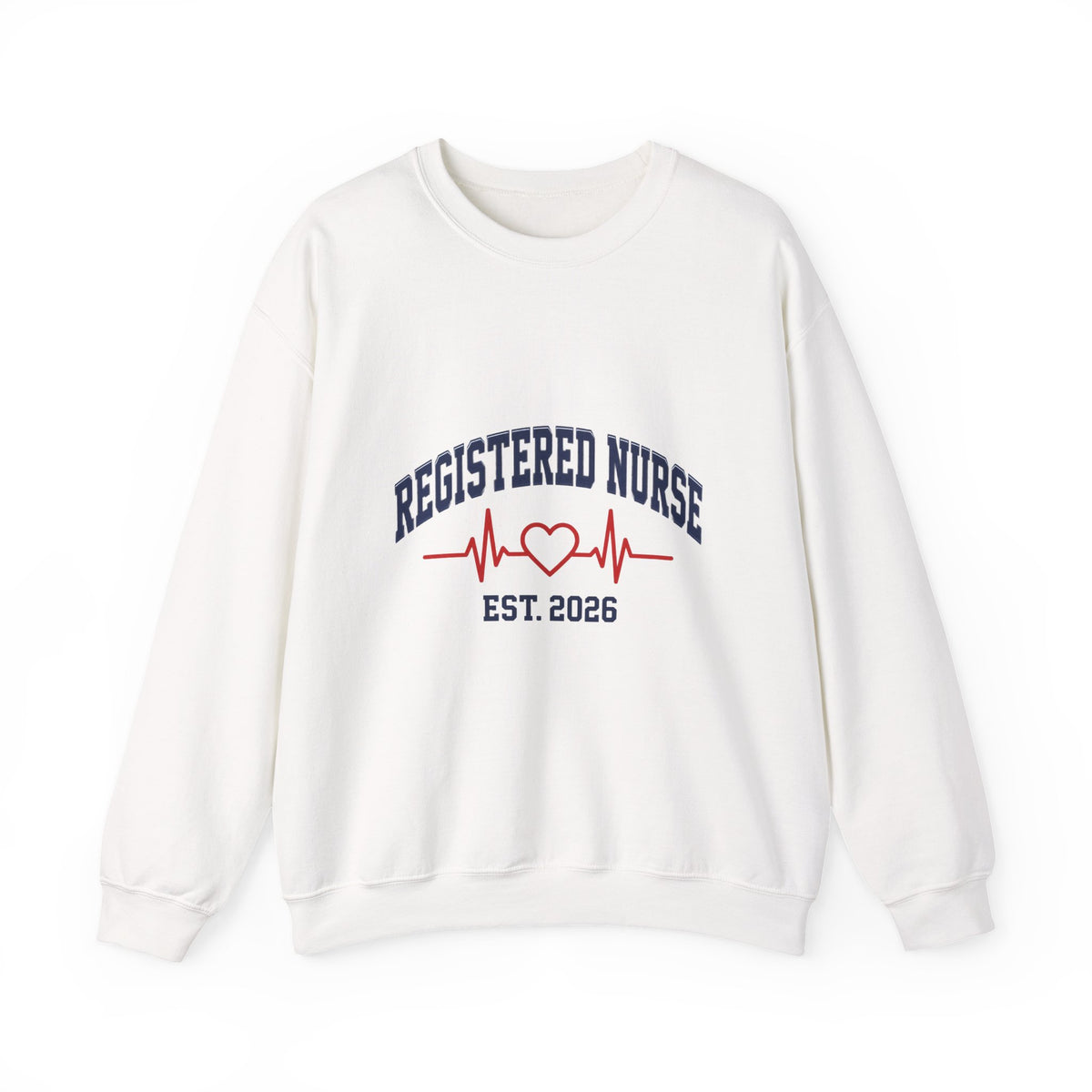 Registered Nurse Est. 2026 Varsity Heartbeat Crewneck Sweatshirt