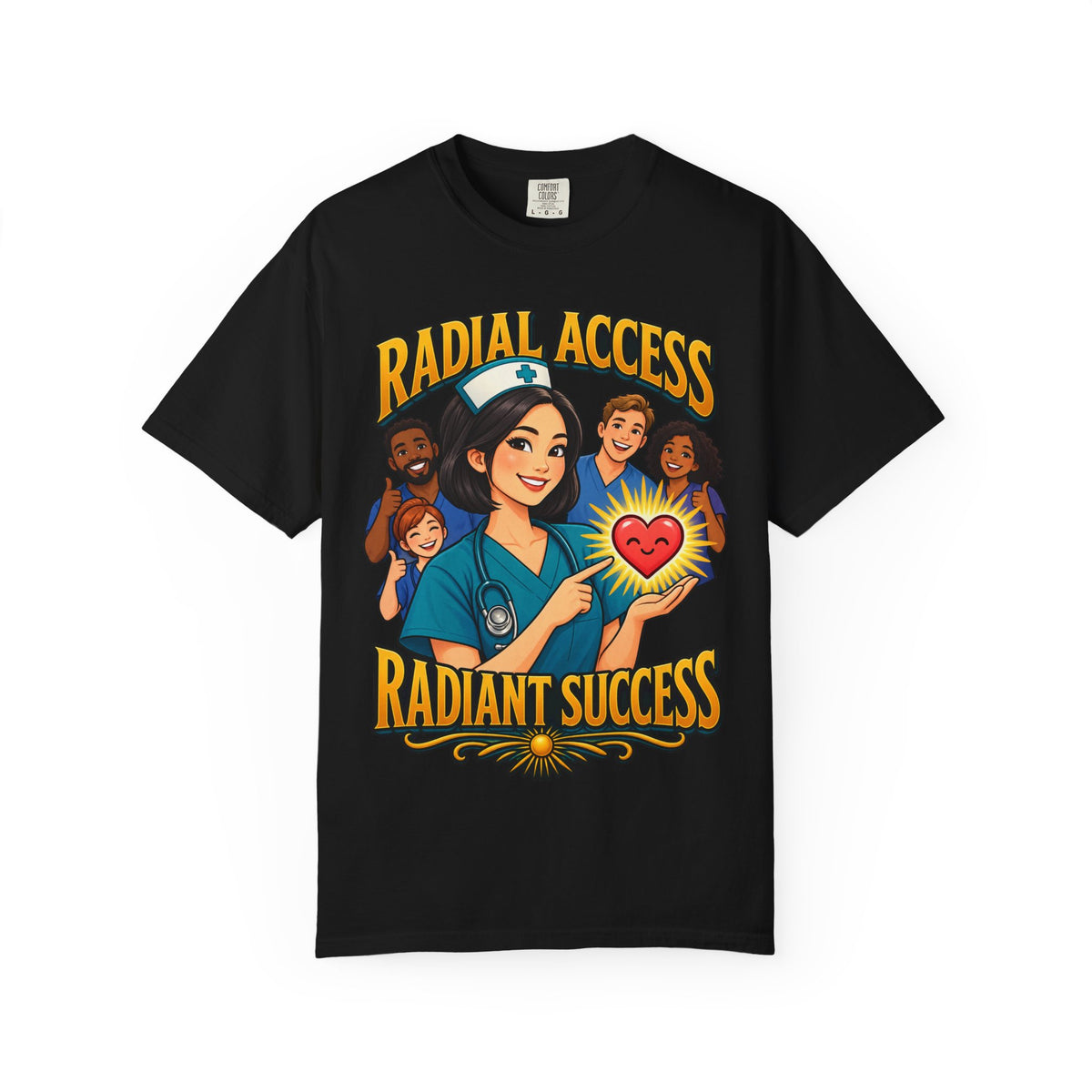 Radial Access Radiant Success Cardiac Nurse Tee (Sleek Bob)