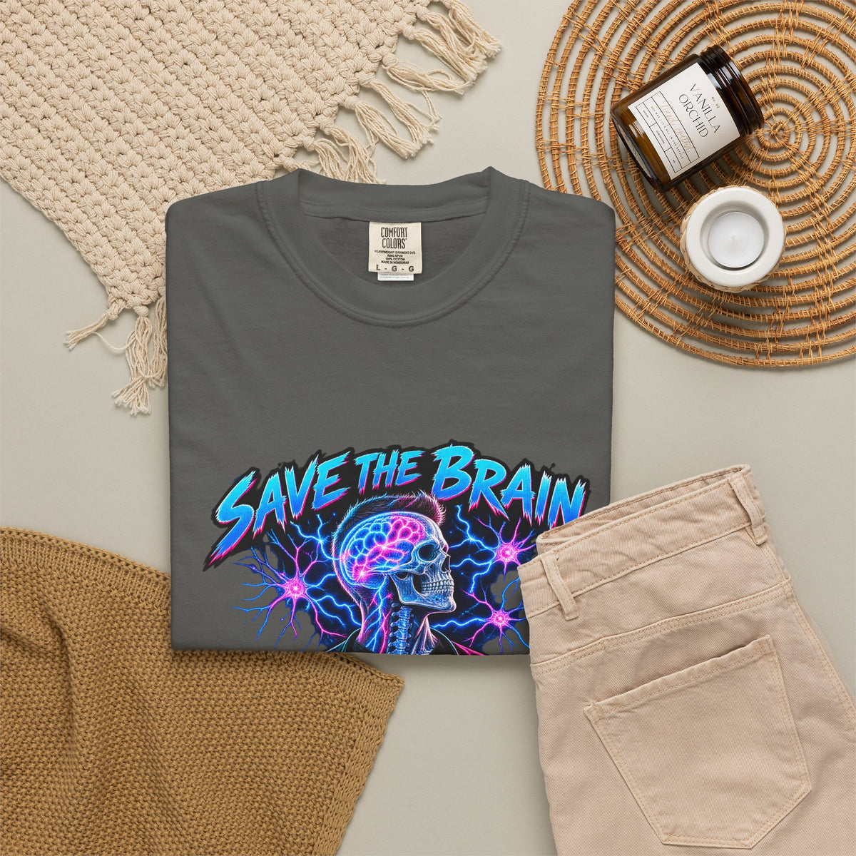 Save the Brain Nothing Else Matters Male Neuro Nurse Comfort Colors T-Shirt
