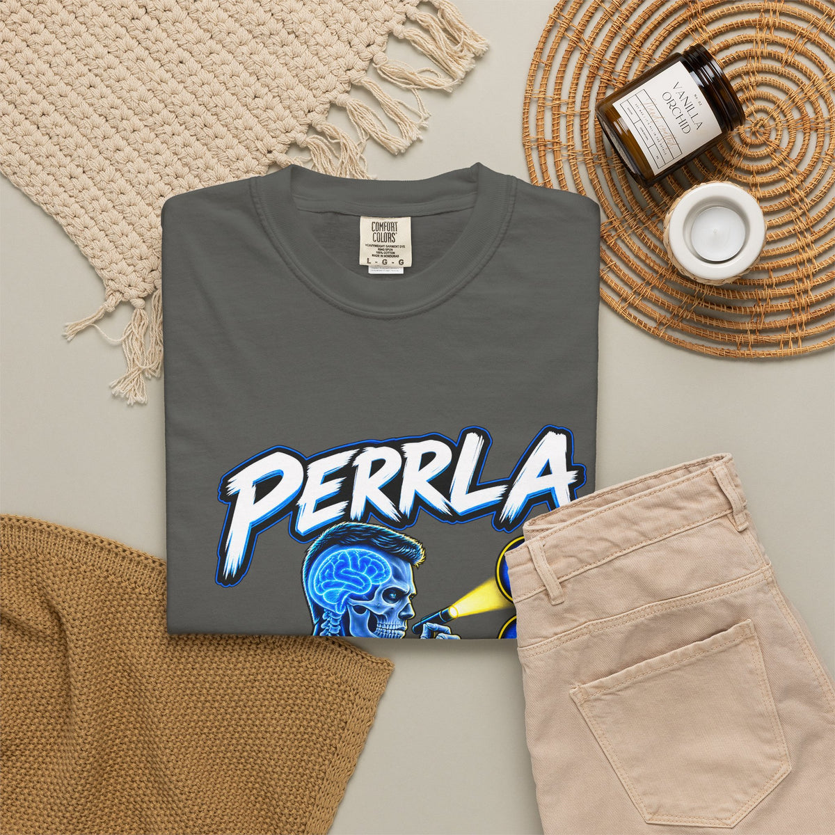 PERRLA Pupils Equal Round and Reactive Unlike Your Assessment Male Neuro Nurse Comfort Colors T-Shirt
