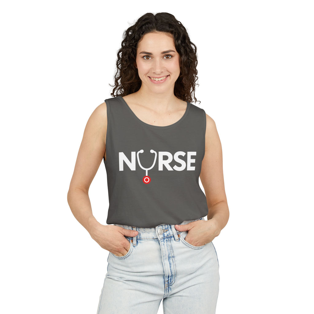 Nurse Stethoscope U Comfort Colors Tank Top