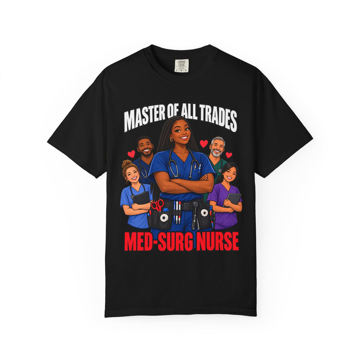 Master of All Trades Med Surg Women's Nurse Tee