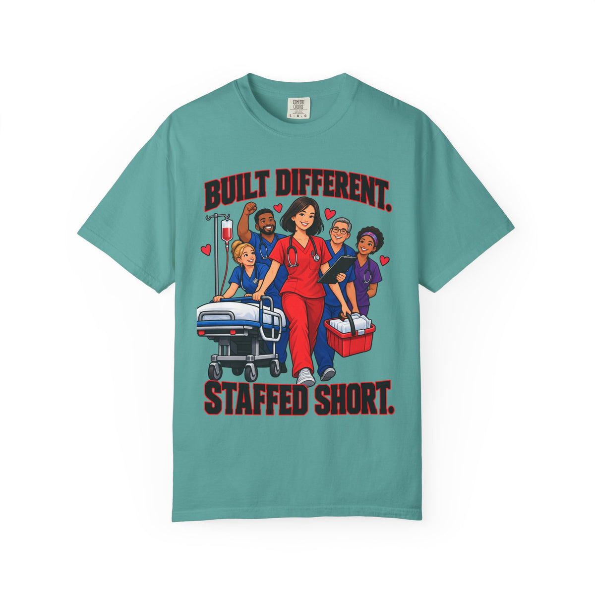 Built Different Staffed Short Women's Nurse Tee