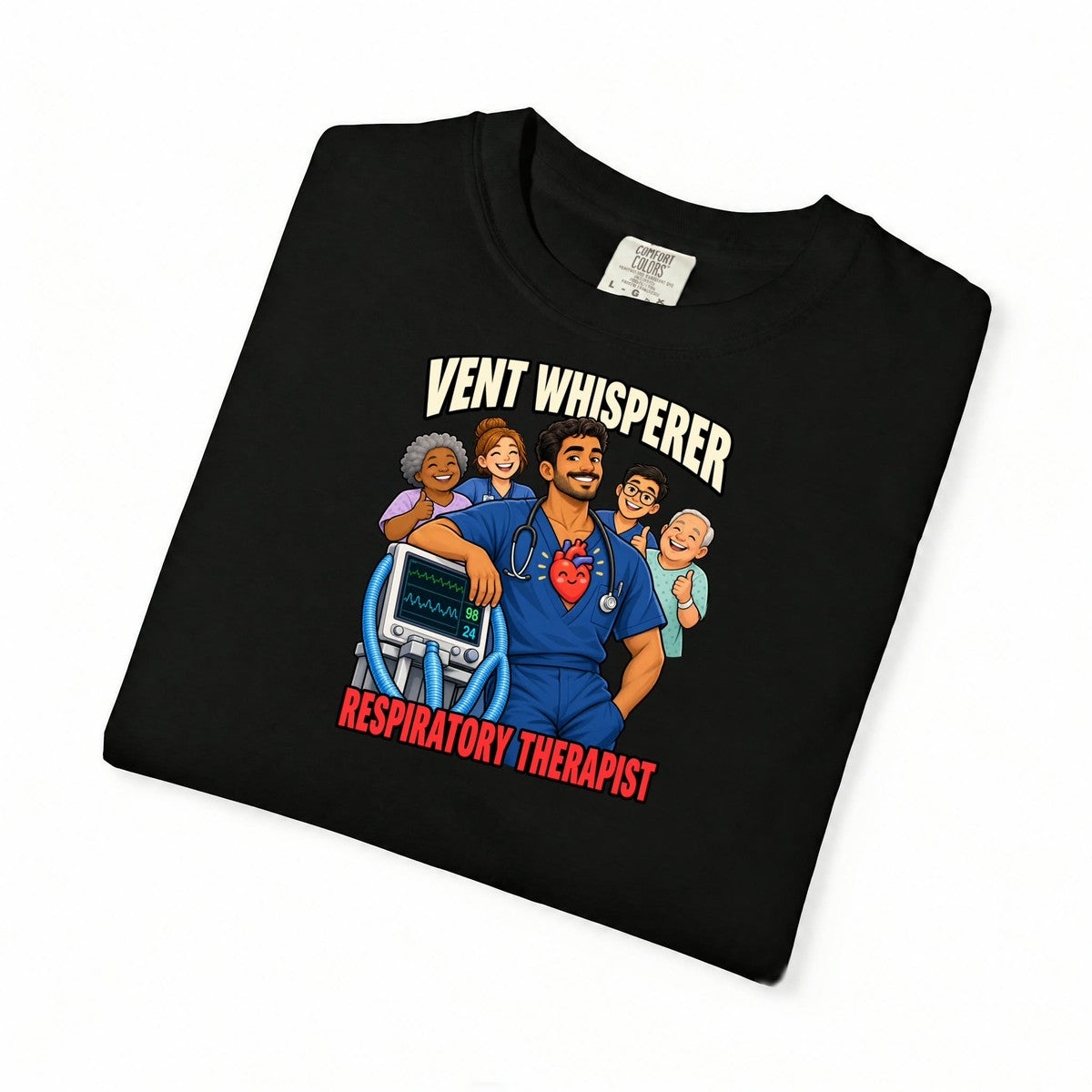 Vent Whisperer Male Respiratory Therapist Tee
