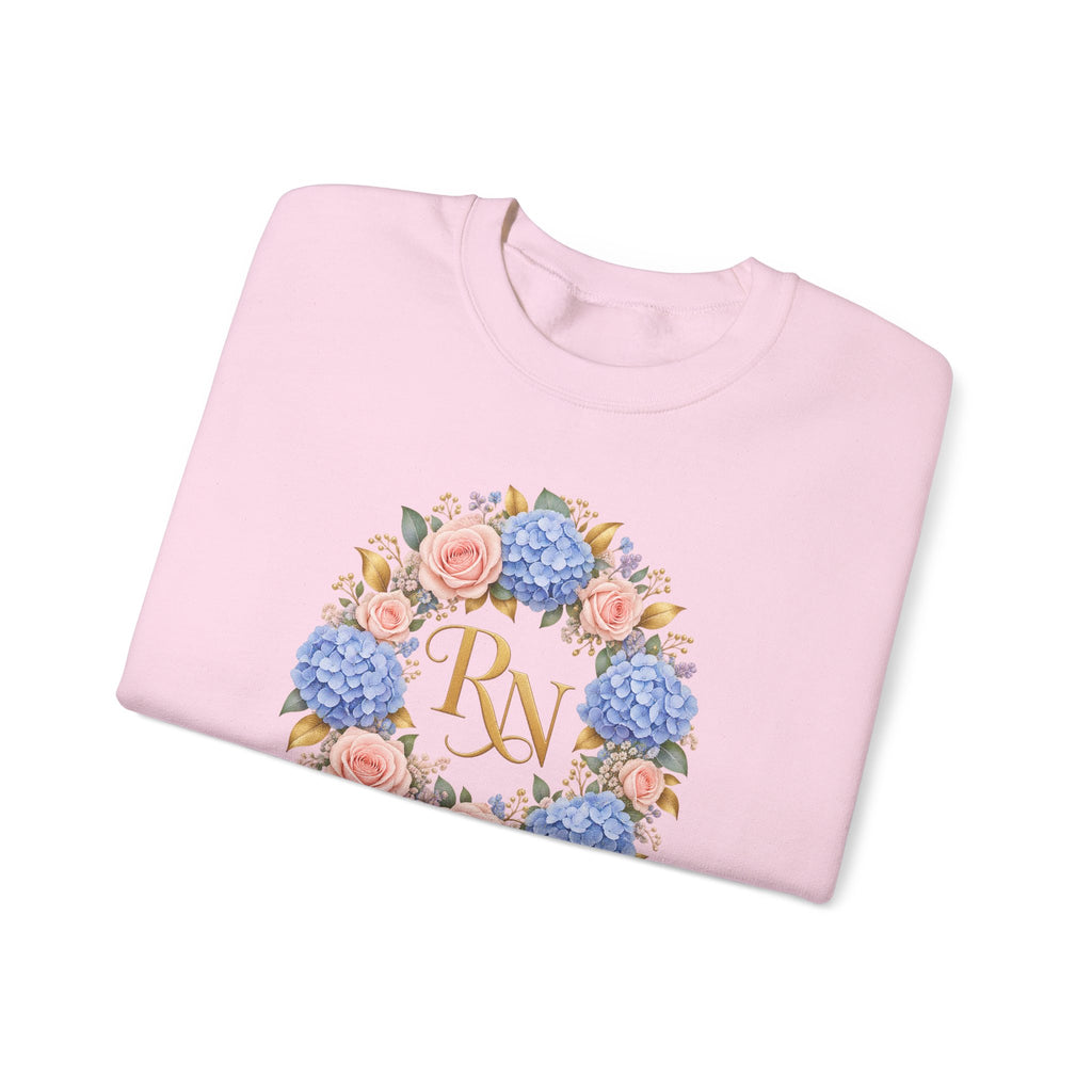 Hydrangea Wreath RN Crewneck Sweatshirt