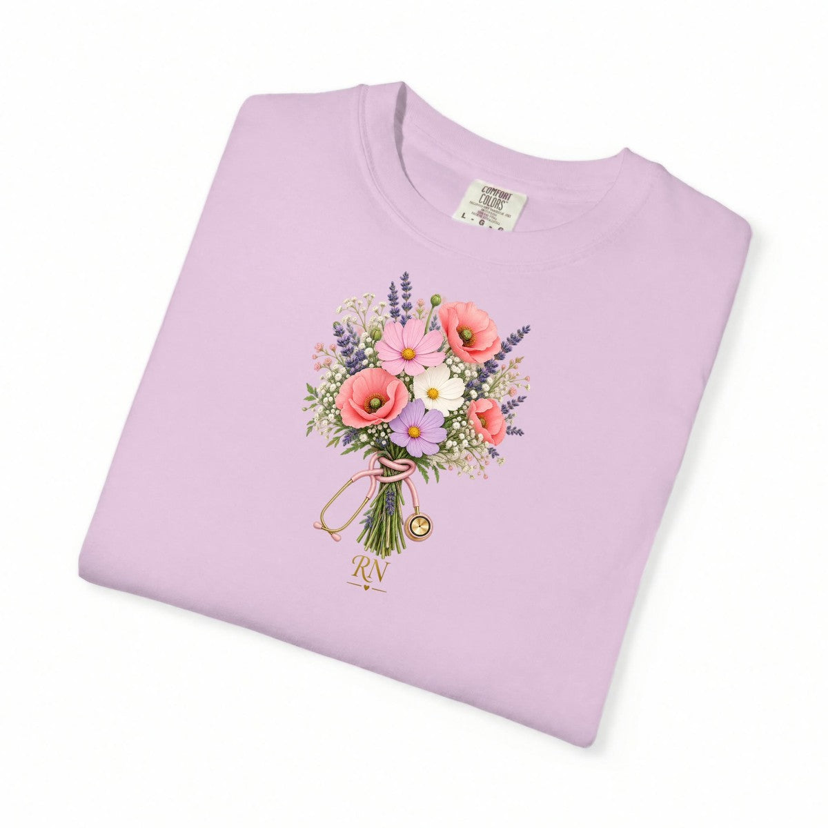 Wildflower Stethoscope RN Tee