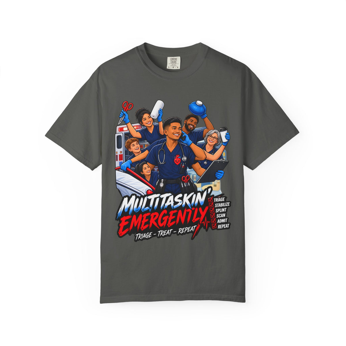 Multitaskin' Emergently ER Nurse Tee (Fade)