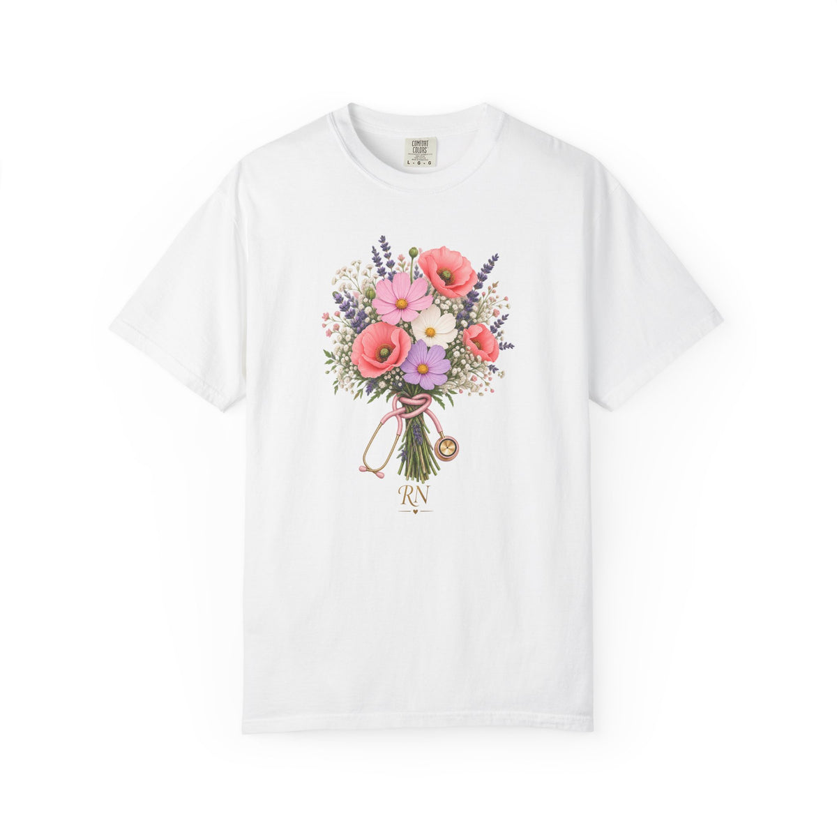 Wildflower Stethoscope RN Tee