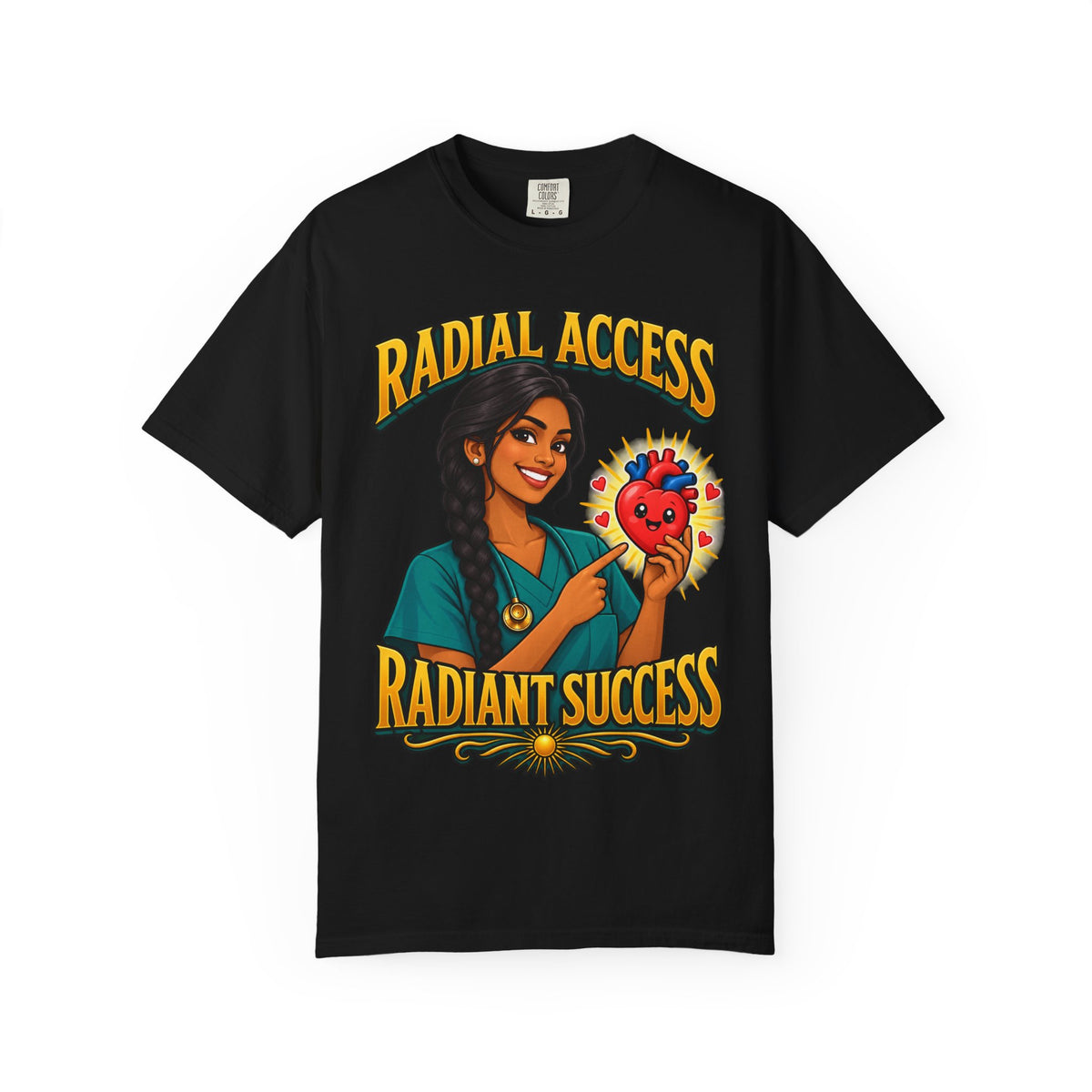 Radial Access Radiant Success Cardiac Nurse Tee (Long Braid)