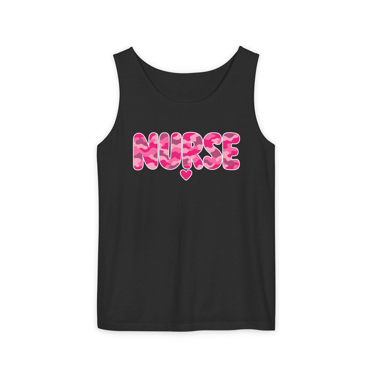 Nurse Pink Camo Comfort Colors Tank Top