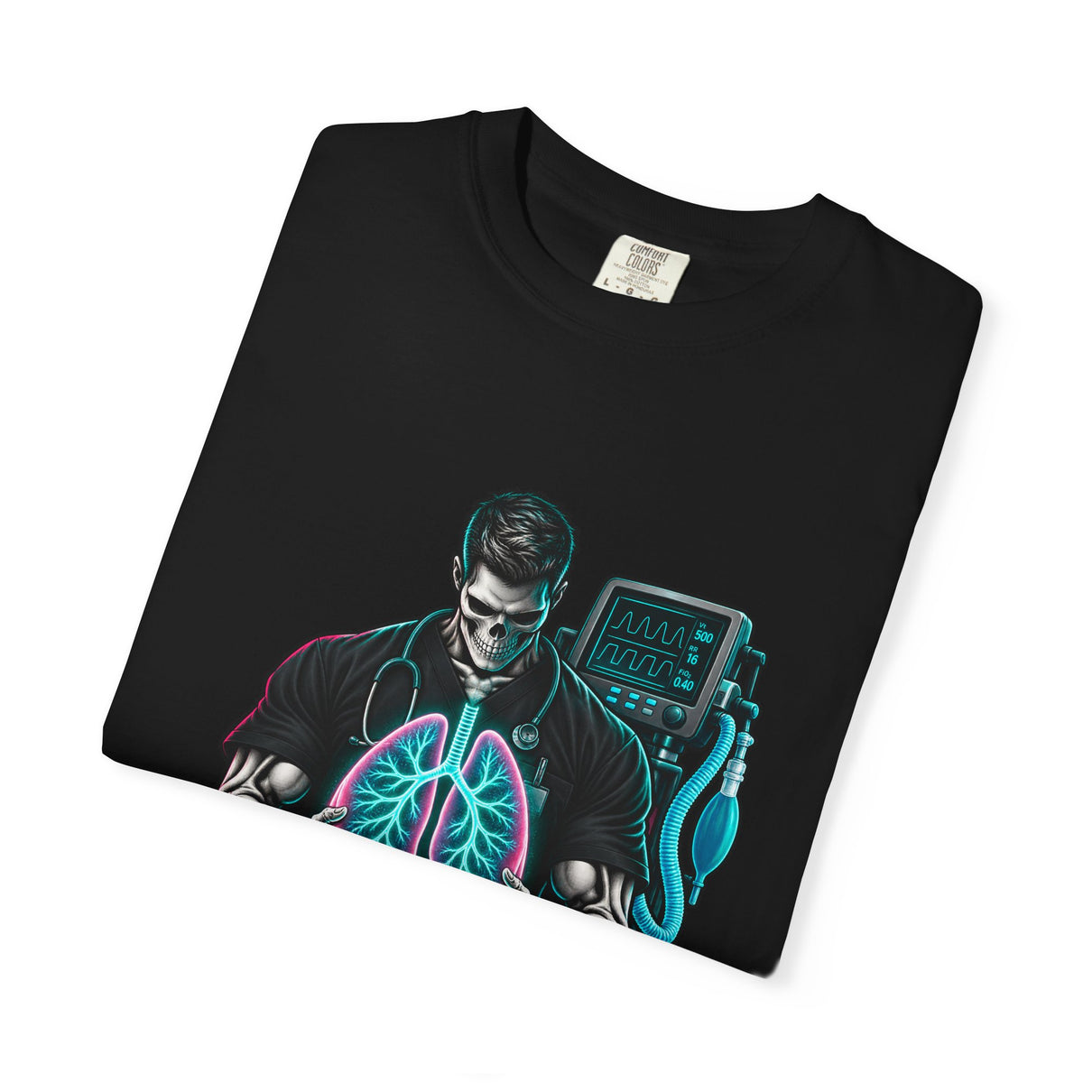Lungs Are Life Male Skeleton Respiratory Therapist Comfort Colors T-Shirt