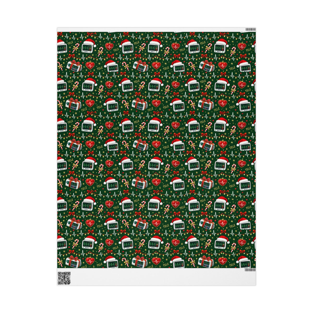 Telemetry Nurse Christmas Wrapping Paper