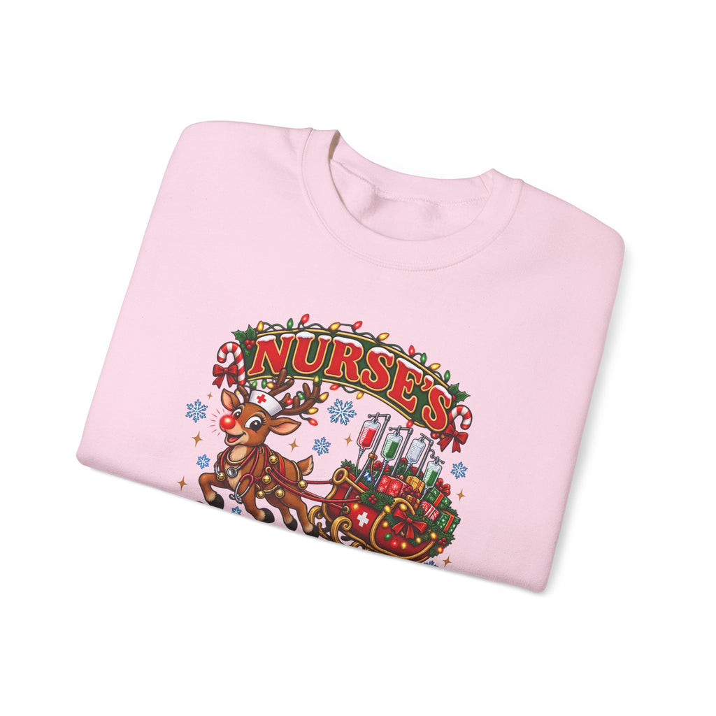 Naughty or Nice List Checked Twice Christmas Nurse Crewneck Sweatshirt