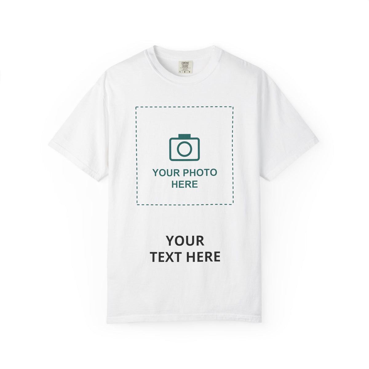 Design Your Own Custom Photo and Text Comfort Colors T-Shirt