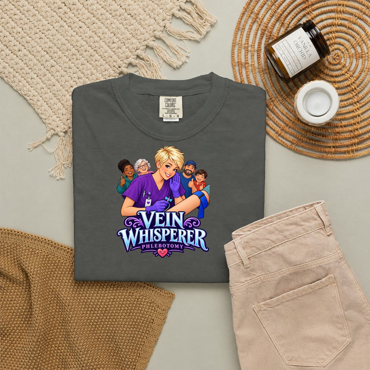 Vein Whisperer Phlebotomist Comfort Colors T-Shirt