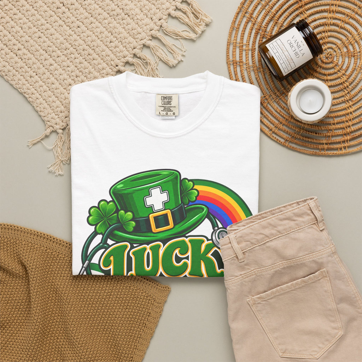 Lucky to Be a Nurse St. Patrick's Day Comfort Colors T-Shirt
