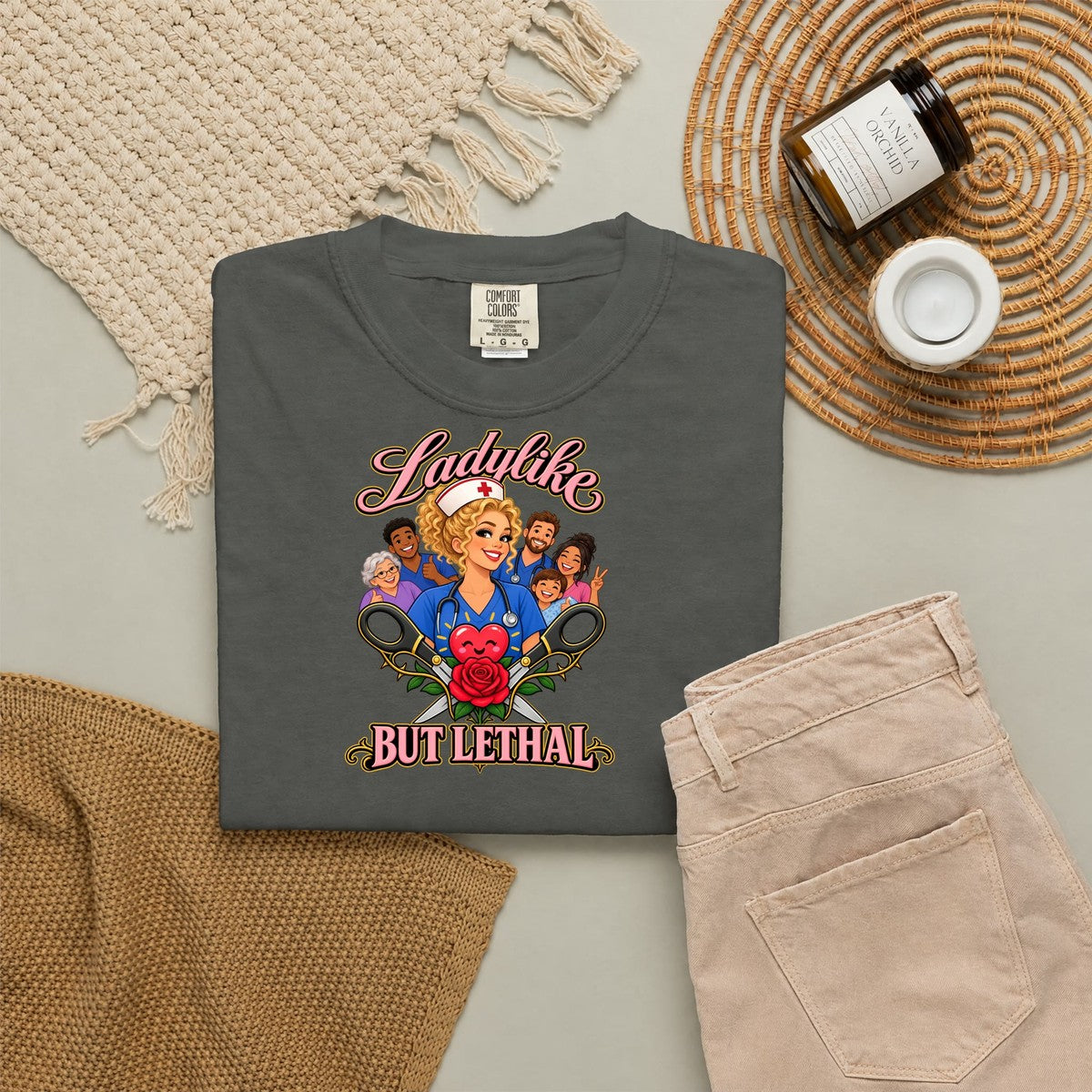 Ladylike But Lethal Nurse Comfort Colors T-Shirt