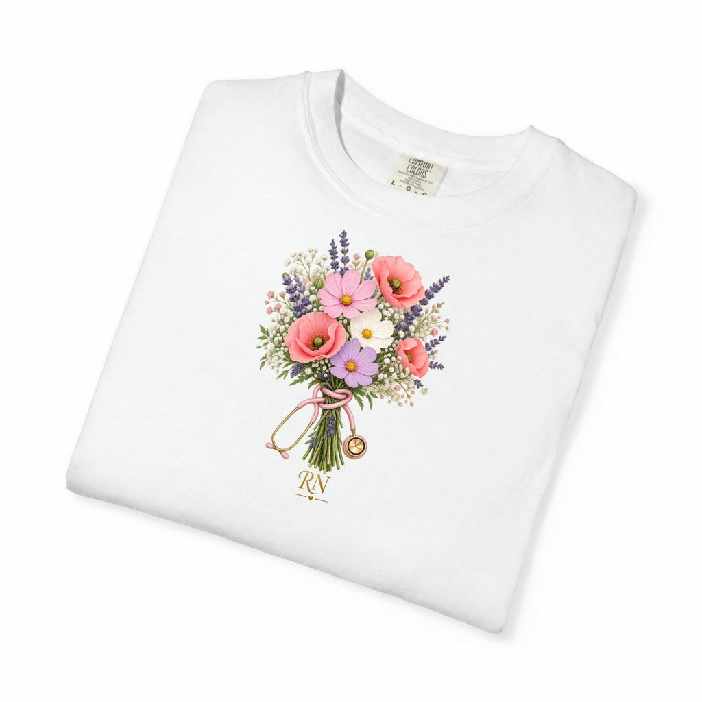 Wildflower Stethoscope RN Tee