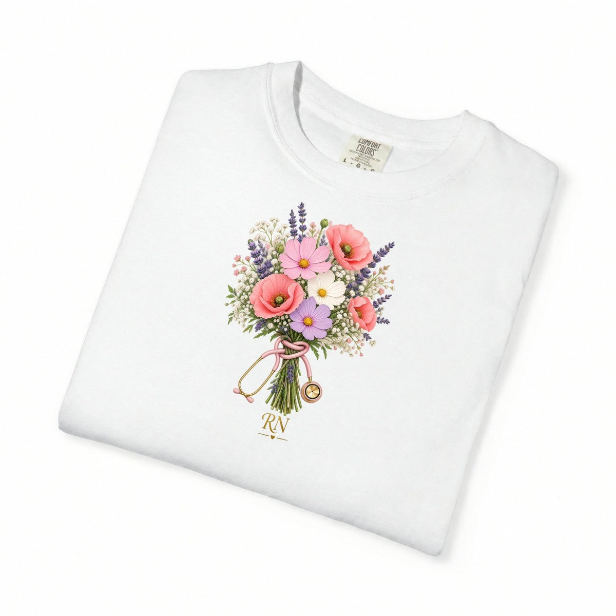 Wildflower Stethoscope RN Tee