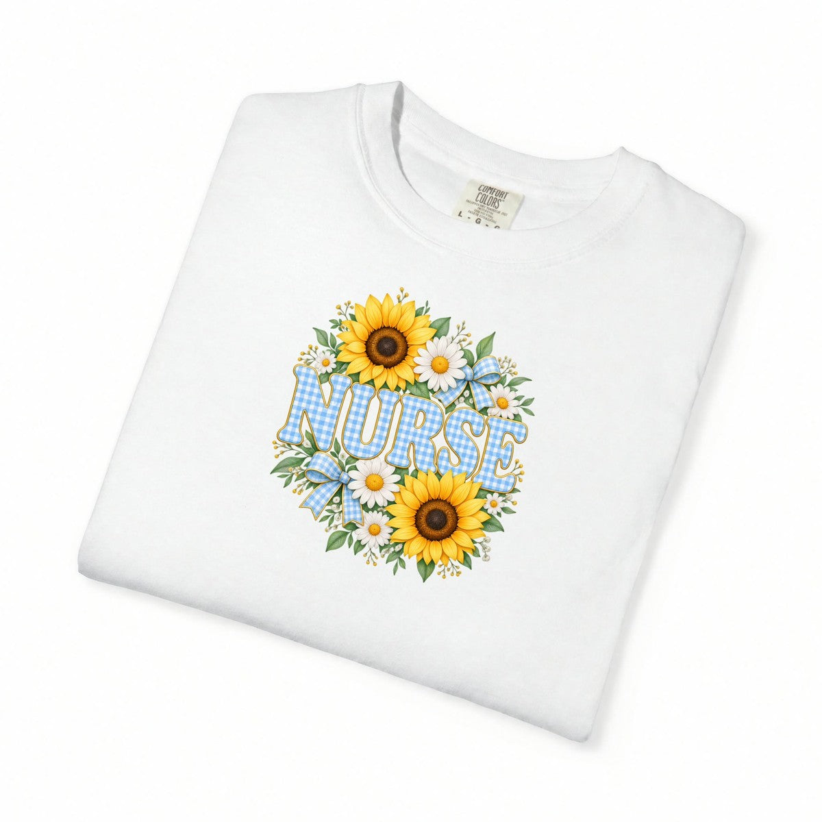 Sunflower Gingham NURSE Tee