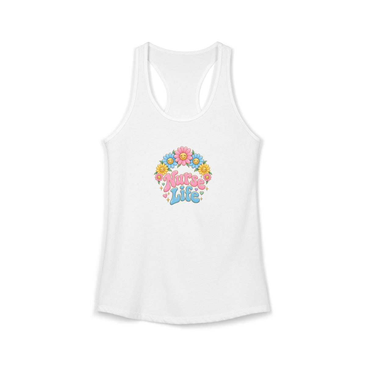 Nurse Life Daisies Women's Racerback Tank Top