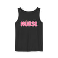 Nurse Pink Polka Dot Letters Comfort Colors Tank Top