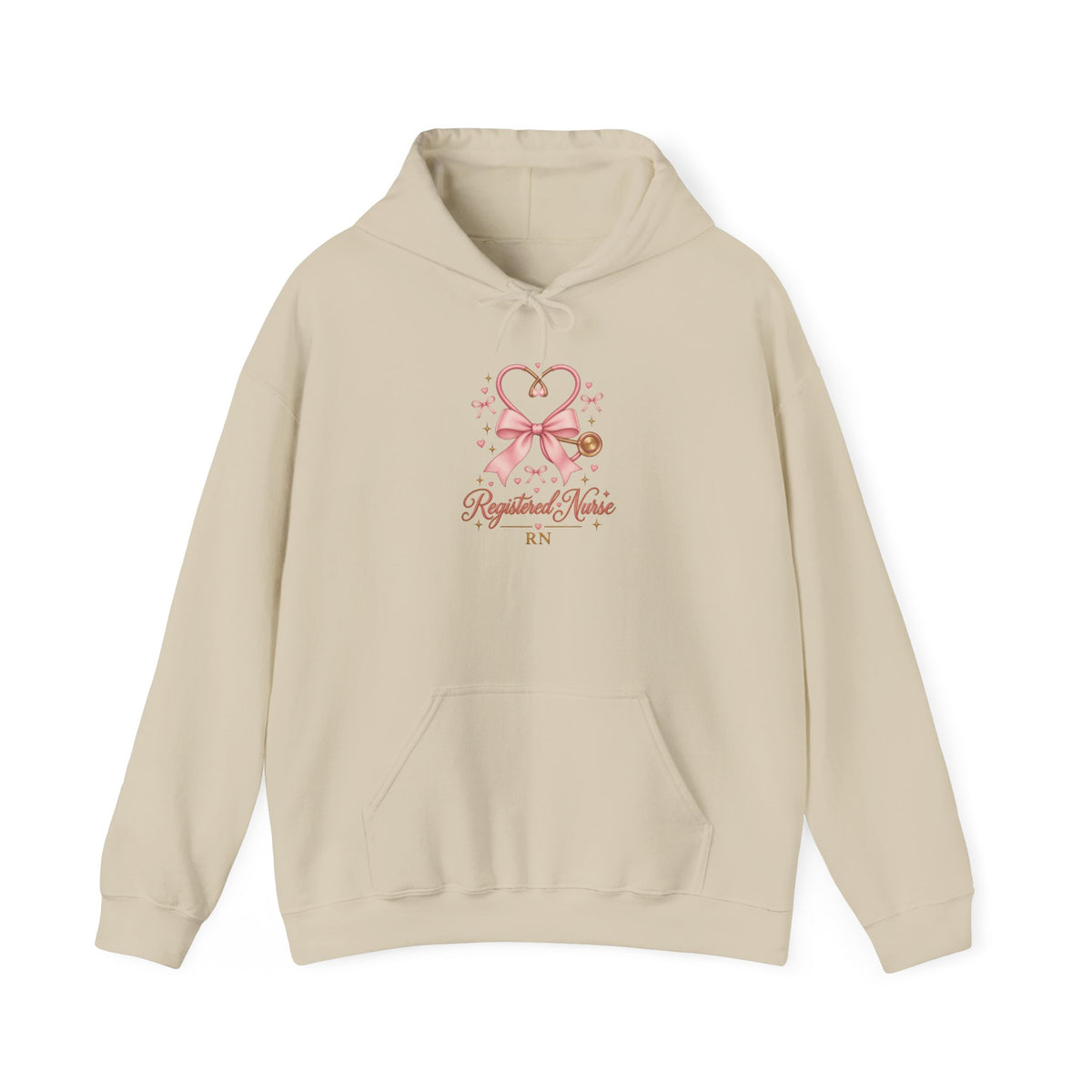 Coquette Pink Bow Stethoscope Registered Nurse Hoodie