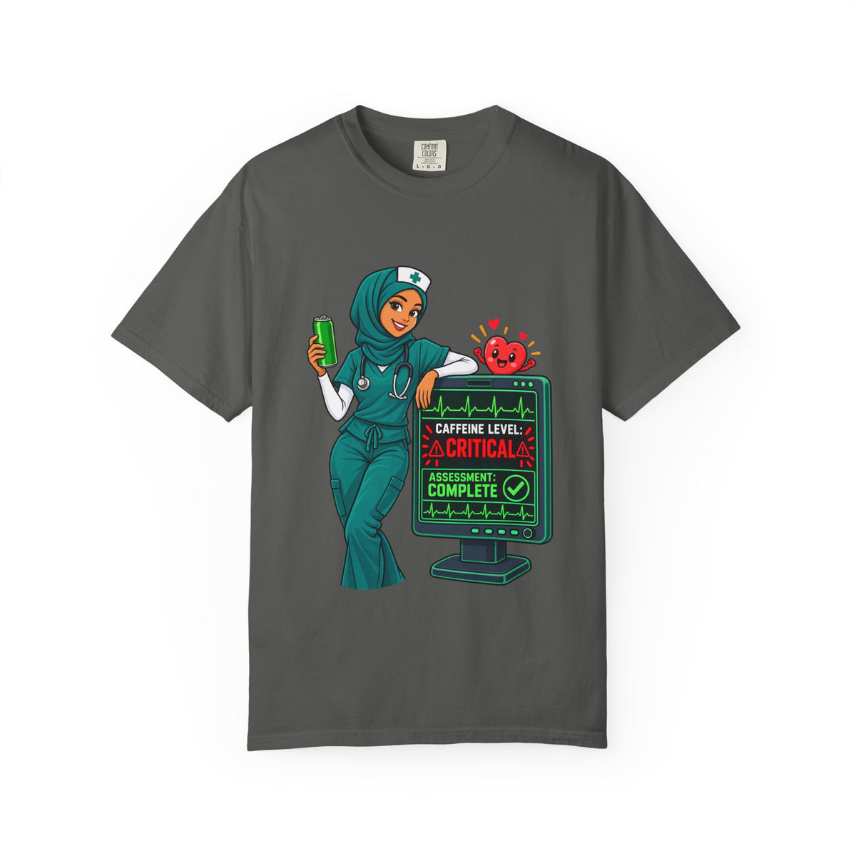 Caffeine Level Critical Assessment Complete Nurse Tee (Hijab)