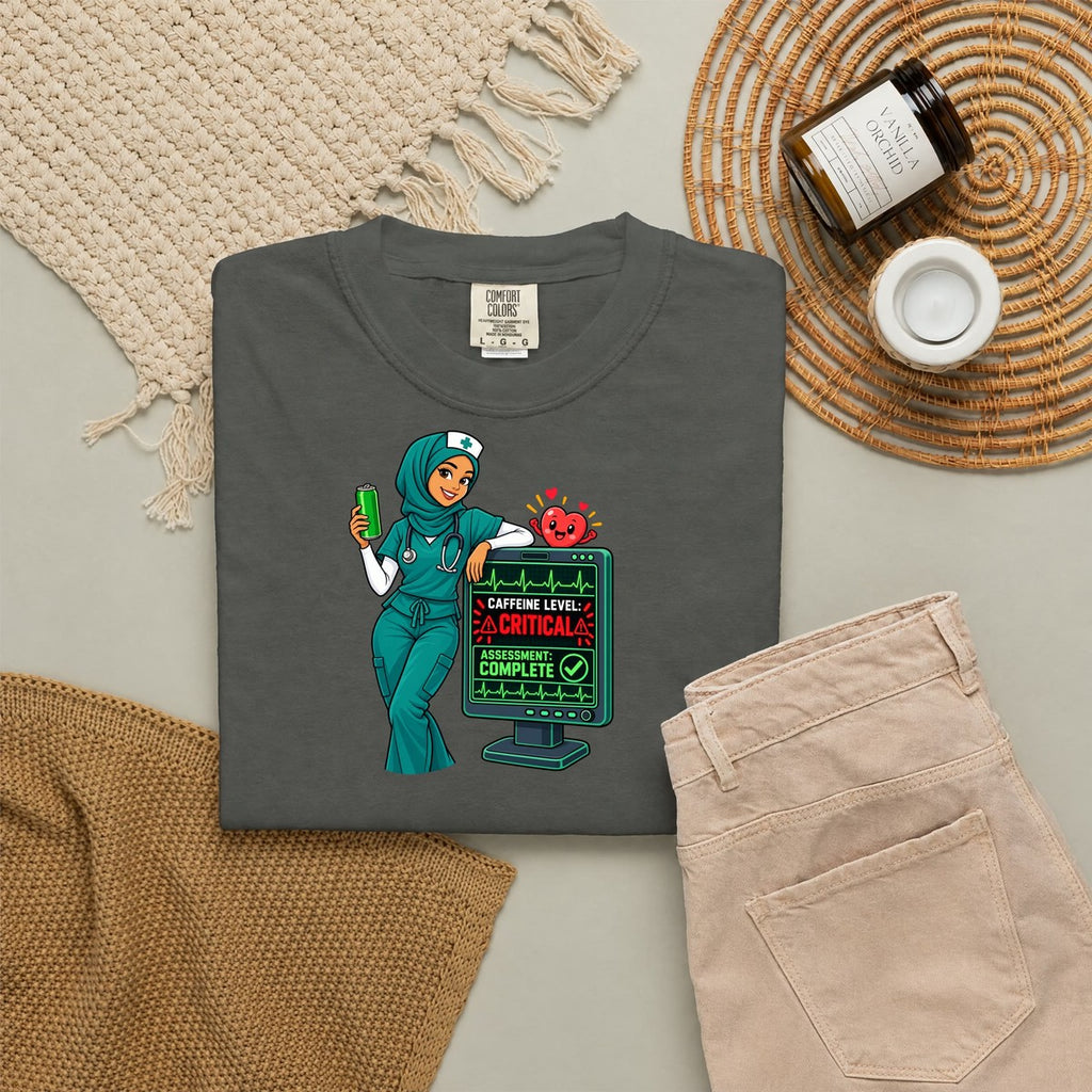 Caffeine Level Critical Assessment Complete Nurse Tee (Hijab)