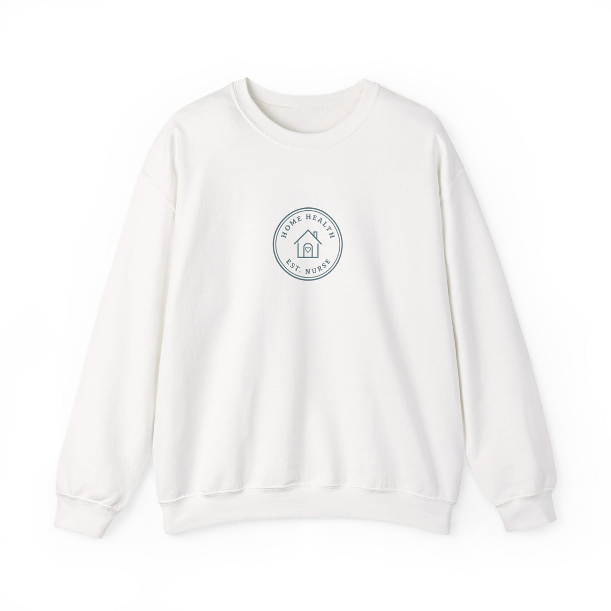 Home Health Nurse Minimal Vintage Badge Home Health Crewneck Sweatshirt