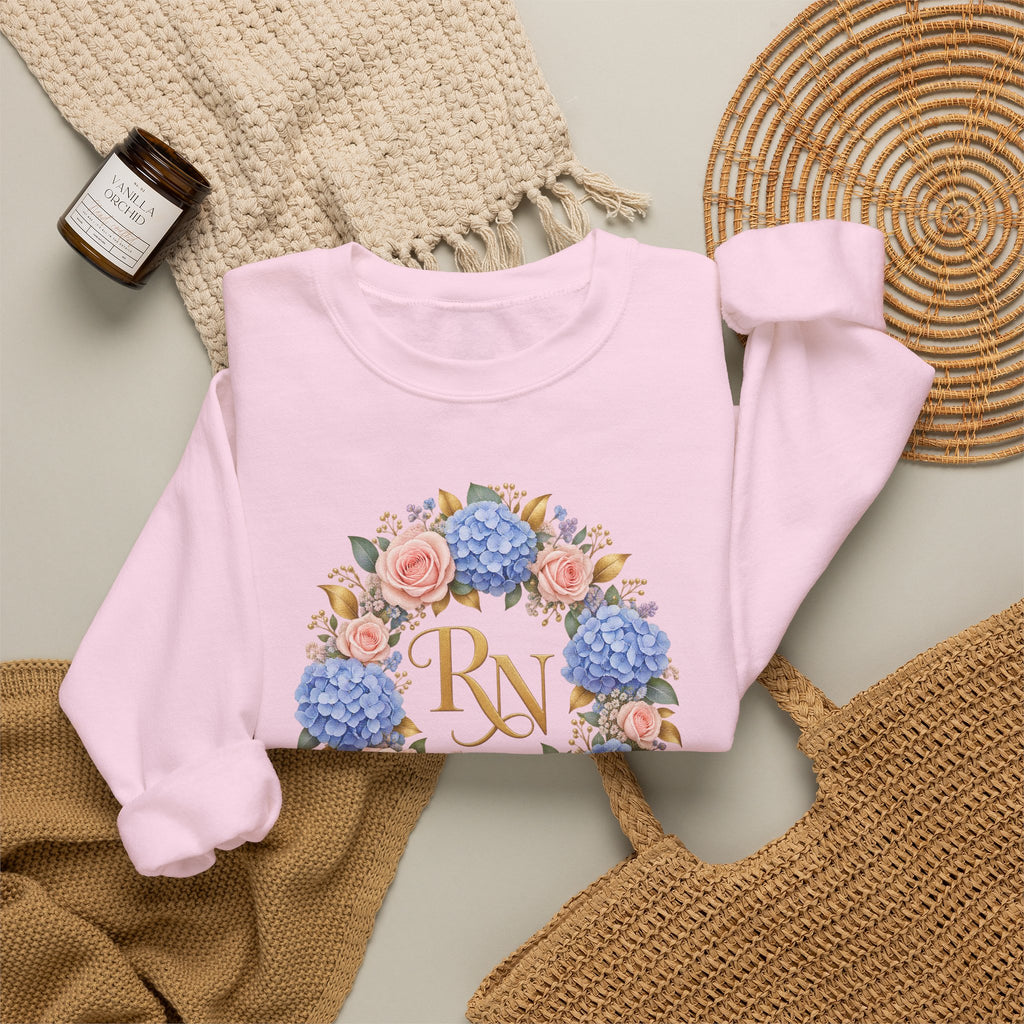 Hydrangea Wreath RN Crewneck Sweatshirt