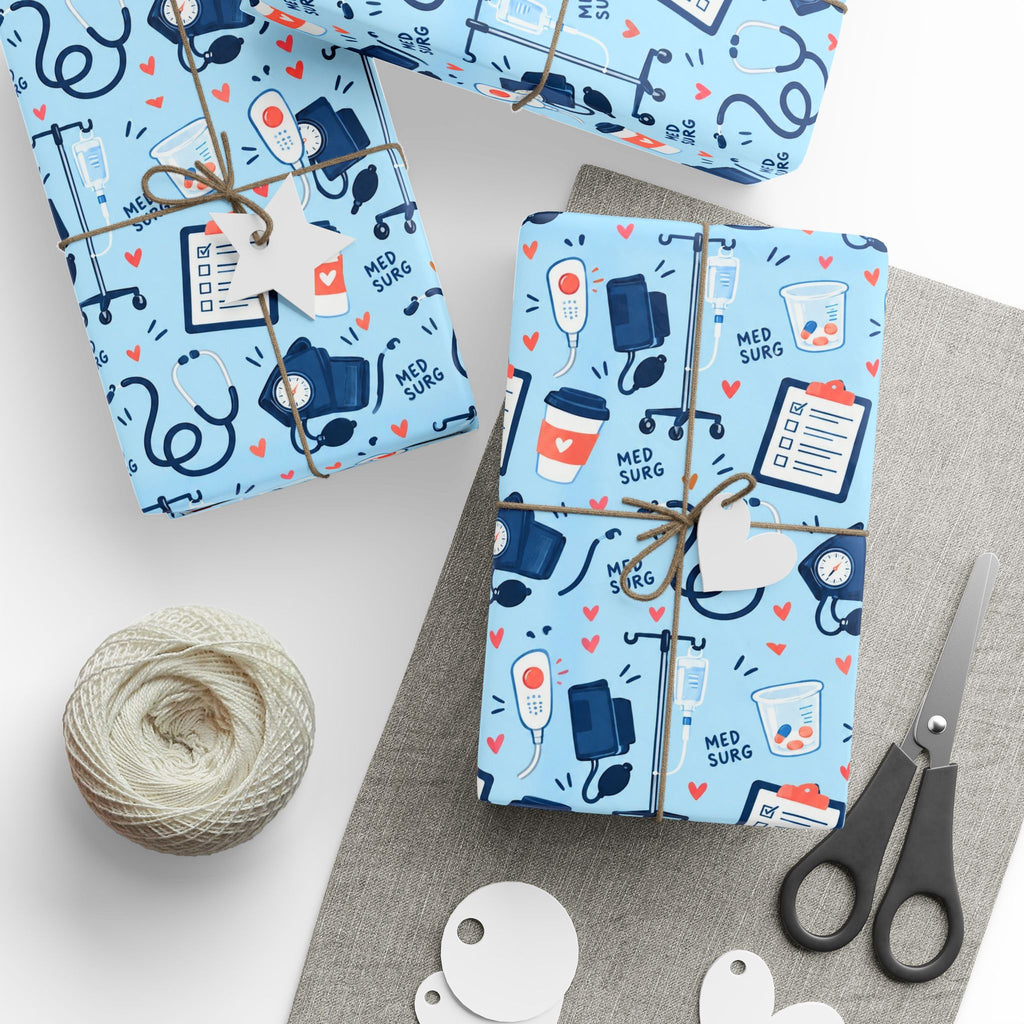 Med Surg Nurse Wrapping Paper Year Round
