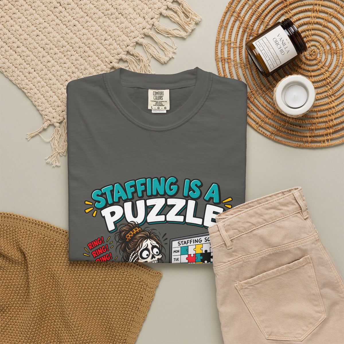 Staffing Is a Puzzle and Someone Lost the Pieces Nurse Manager Comfort Colors T-Shirt