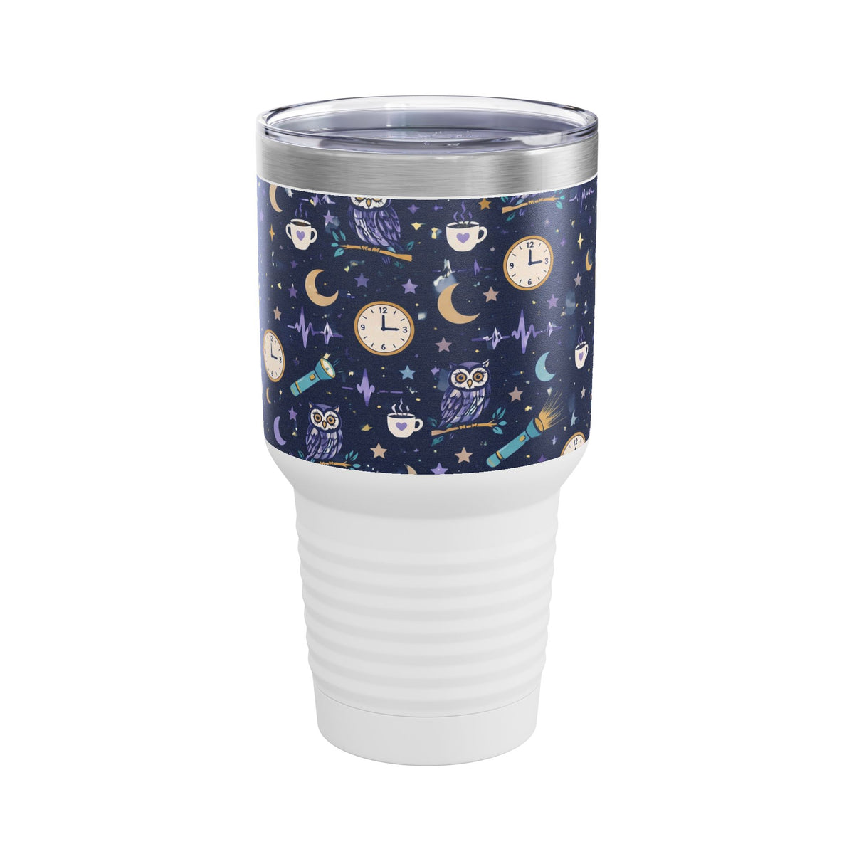 Night Shift Nurse 7P to 7A Owl and Moon 30oz Tundra Tumbler